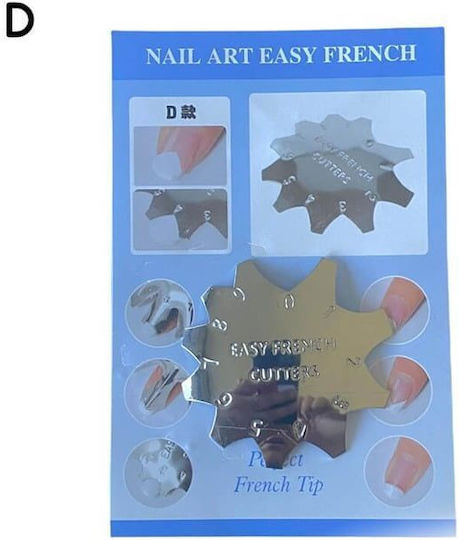 Nail Art Easy French Metallisches Nageldesign Stencil 3661 5587