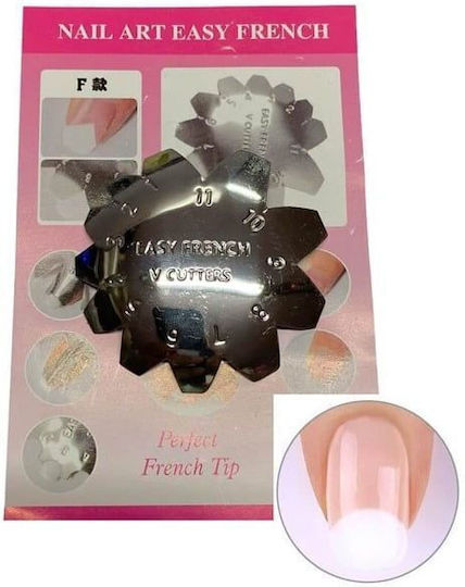 Nail Art Easy French Metallisches Nageldesign Stencil 3661 5587