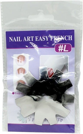 Nail Art Easy French Metallisches Nageldesign Stencil 3661 5587