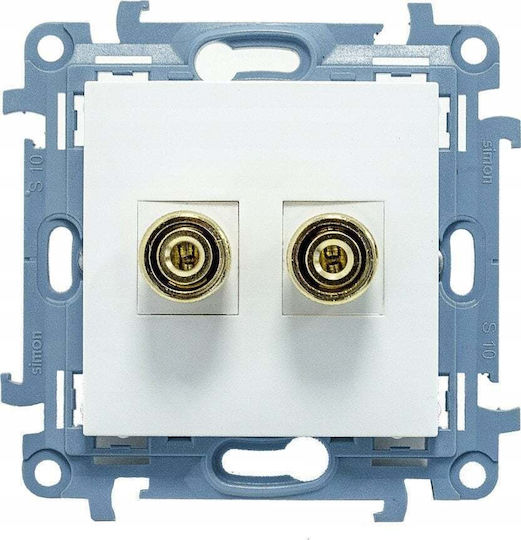 Kontakt-simon Osrzet Simon10 Single Speaker Socket 1 Speaker Column Module Cross-section Output 6 Mm2 White Cgl2.01/1