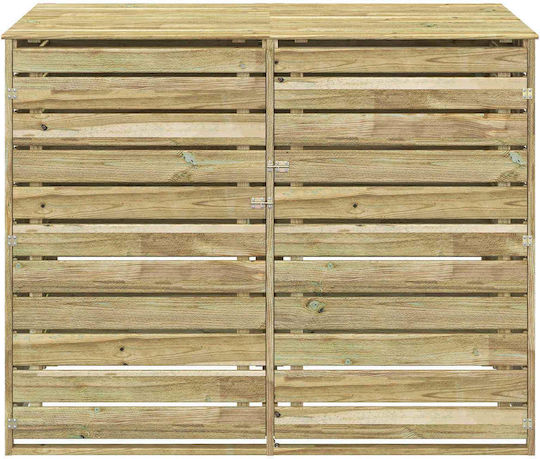 vidaXL Waste Bin Storage with Wheels 2 Bins 240 L