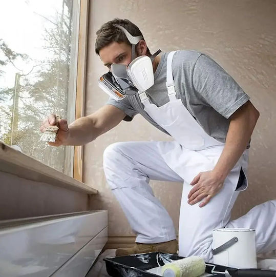 Mask Half Face with Activated Carbon Filters Filters Gray
