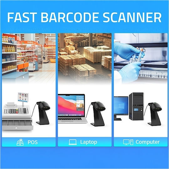 Qoltec Scanner Portabil cu Capabilitate de Citire 1D Barcodes