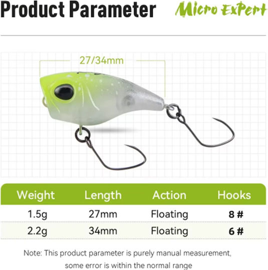 Kingdom Micro Expert Topwater Изкуствена Примамка Popper 3.4см/2.2гр 002