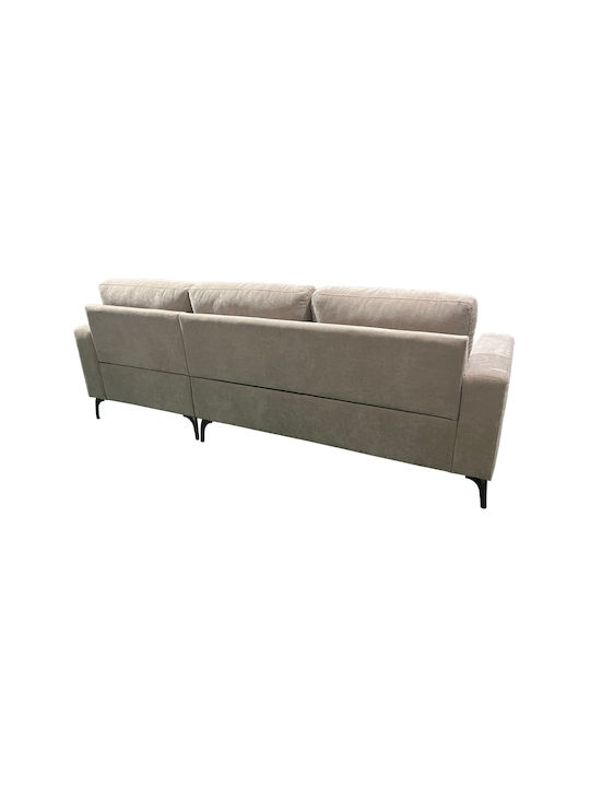 Corner Couch with Right Corner Beige 248x173x89cm