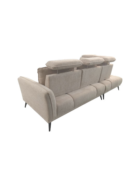 Serkas Ecke Sofa mit Rechte Ecke Beiges 268x100x105cm