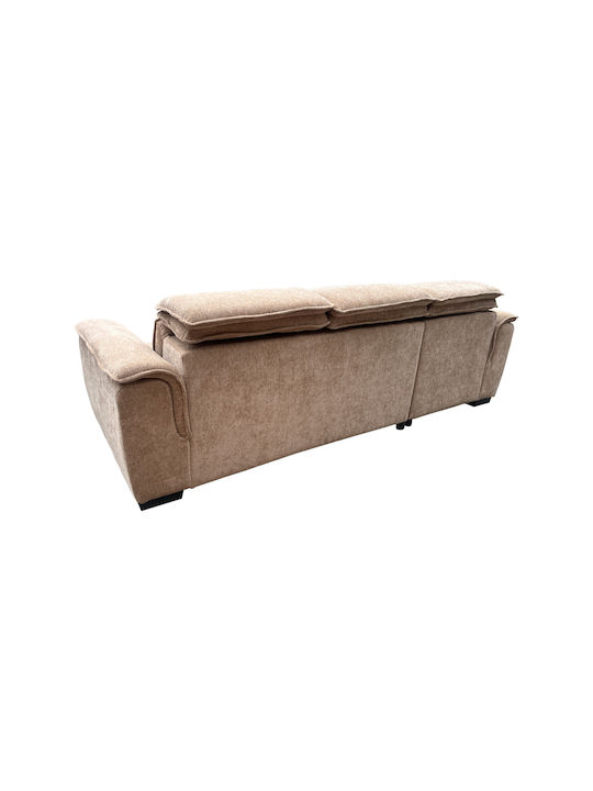 Lemance Corner Sofa Bed with Right Corner Beige 251x168x82cm