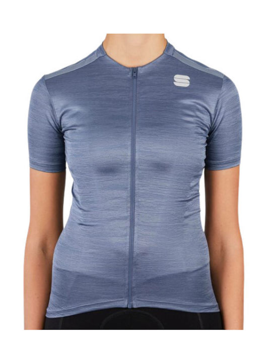 Sportful Damen Kurze Ärmel Fahrradtrikot Blau
