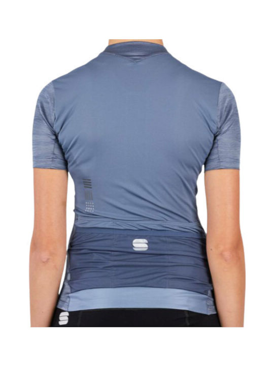 Sportful Tricou De Ciclism Mâneci Scurte Pentru Femei Albastru