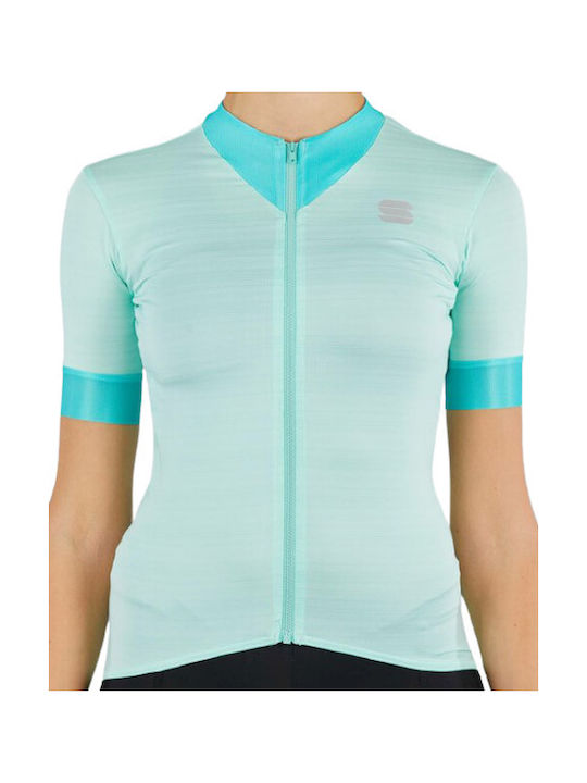 Sportful Tricou De Ciclism Pentru Femei Cu Mâneci Scurte Albastru