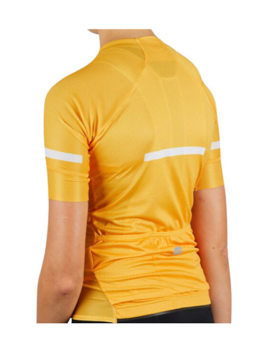 Sportful Tricou De Ciclism Pentru Femei Cu Mâneci Scurte Galben