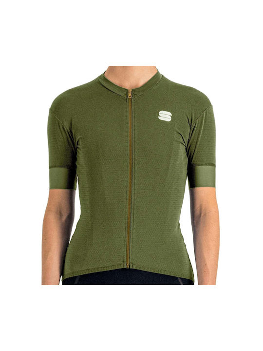 Sportful Tricou De Ciclism Pentru Femei Cu Mâneci Scurte Verde