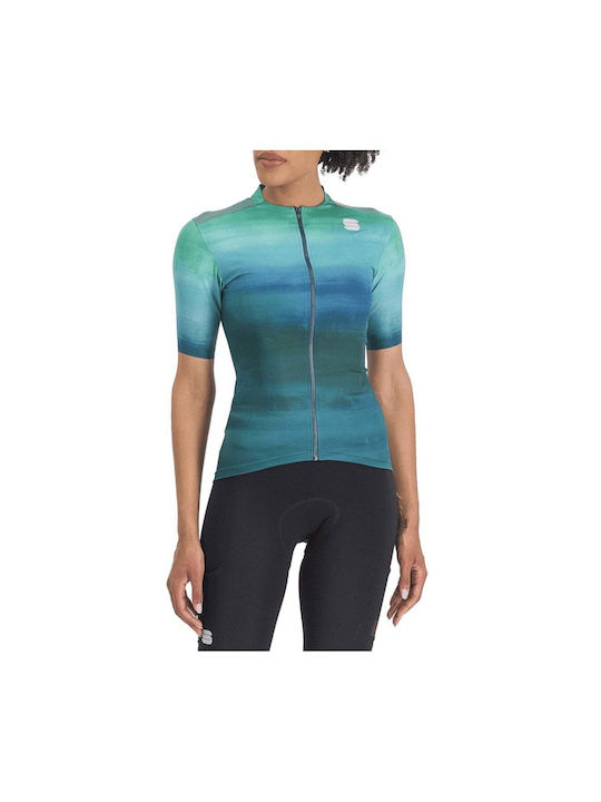 Sportful Frauen Kurze Ärmel Fahrradtrikot Türkis