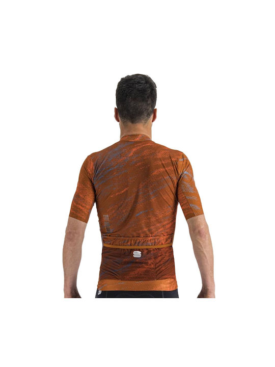 Sportful Supergiara Tricou De Ciclism Pentru Bărbați Mâneci Scurte Drum Bike Maro