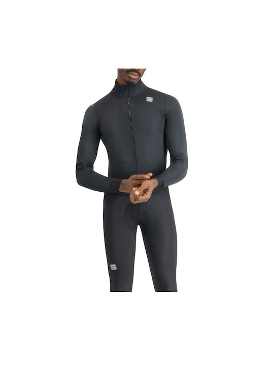 Sportful Tricou De Ciclism Pentru Bărbați Mânecă Lungă Negru