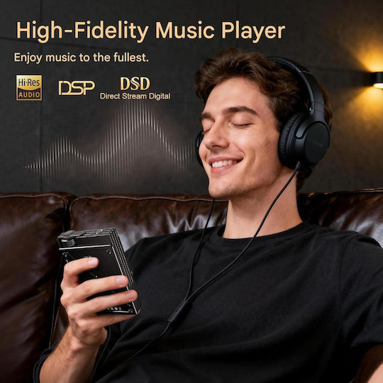 Hifi MP3 Player 64GB cu Ecran TFT Negru