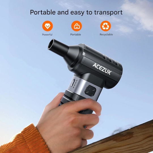 Suflantă de Aer Portabilă Spray cu Aer Comprimat Acezuk 200,000 Rpm Suflantă de Mână cu Baterie 10500mAh