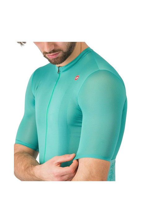 Castelli Tricou De Ciclism Pentru Bărbați Cu Mâneci Scurte Verde