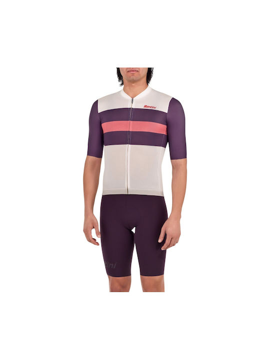 Santini Kurze Ärmel Fahrradtrikot Beiges