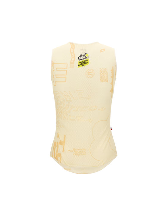 Santini Tricou De Ciclism Fără Mâneci Pentru Bărbați Galben