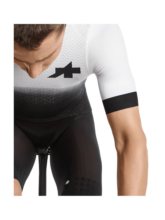 Assos Tricou De Ciclism Pentru Bărbați Cu Mâneci Scurte Alb