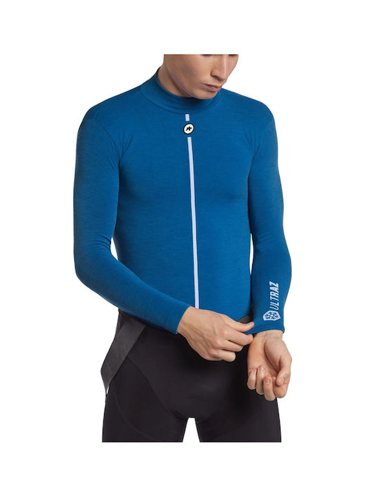 Assos Tricou De Ciclism Pentru Bărbați Cu Mâneci Lungi Albastru