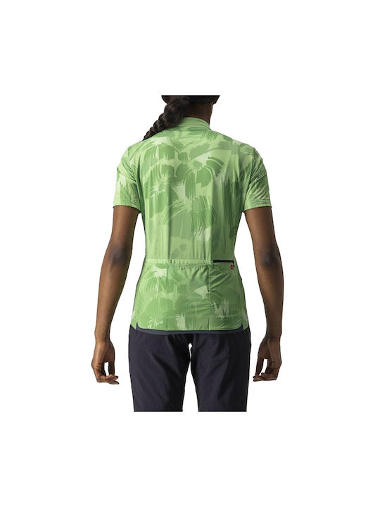 Castelli Cas-4522085-344-XS Tricou De Ciclism Pentru Femei Cu Mâneci Scurte Verde