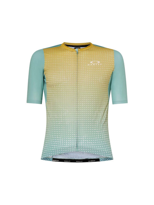 Oakley Tricou De Ciclism Pentru Bărbați Cu Mâneci Scurte Albastru