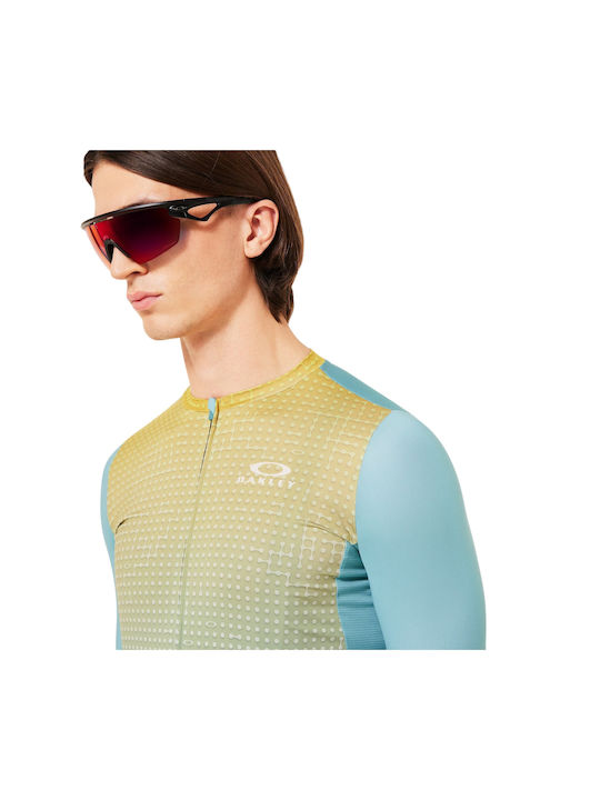 Oakley Men's Short Sleeve Cycling Jersey Light Blue