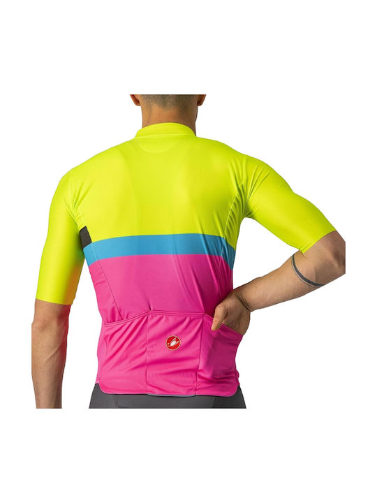 Castelli Tricou De Ciclism Pentru Bărbați Cu Mâneci Scurte Roz