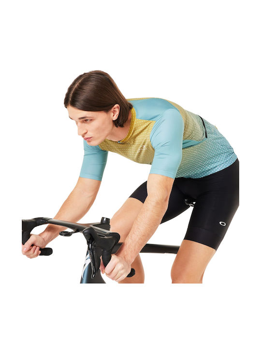 Oakley Men's Short Sleeve Cycling Jersey Light Blue