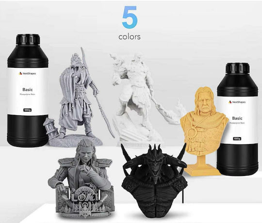 NextShapes Resin Für 3D Drucker Graues 0,5kg 500ml (RE-111)