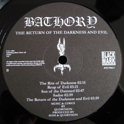Bathory Return Vinyl