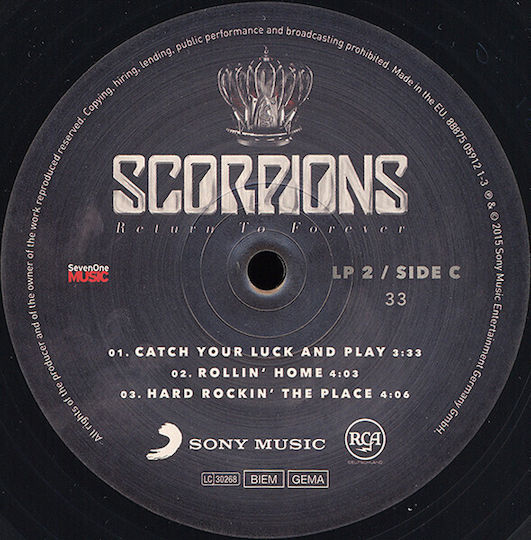 Scorpions Return To Forever Vinyl