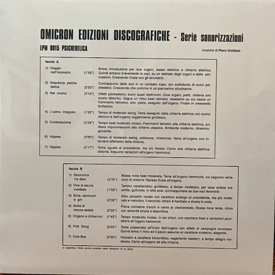 Piero Umiliani Psichedelica Vinyl