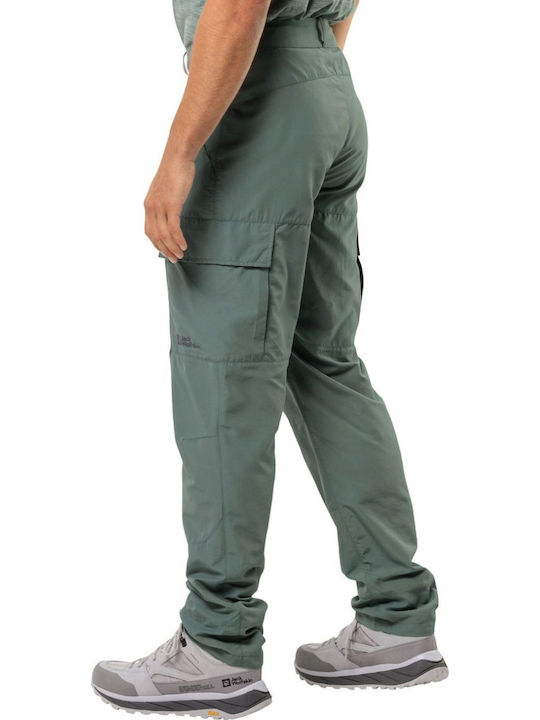 Jack Wolfskin Pantaloni Lungi de Drumeție Pentru Bărbați Verzi
