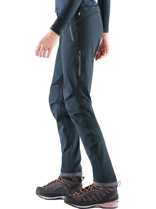 Fjallraven Bergtagen Pantaloni Lungi De Cățărare Pentru Femei Albaștri