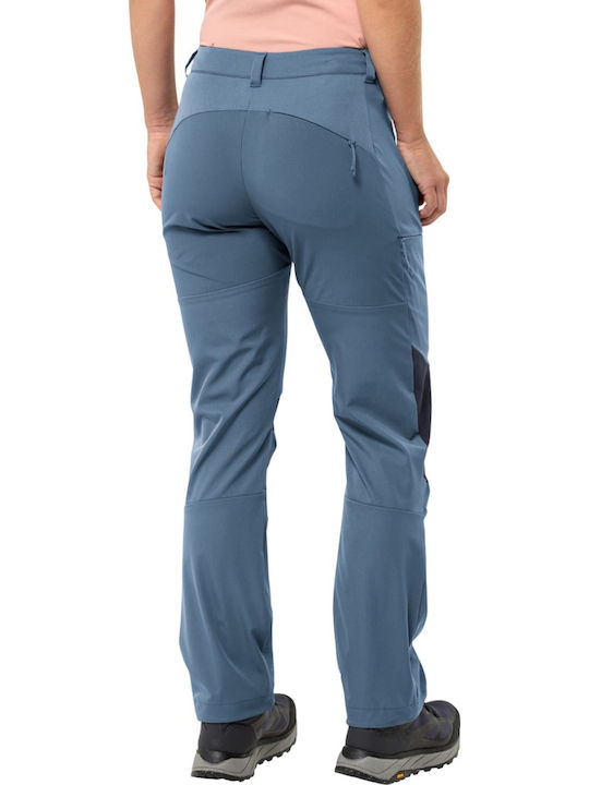 Jack Wolfskin Pantaloni Lungi de Drumeție Pentru Femei Albaștri