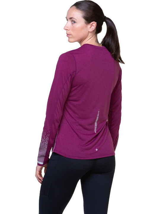 Bluza Damă Sport Uscare Rapidă Burgundia