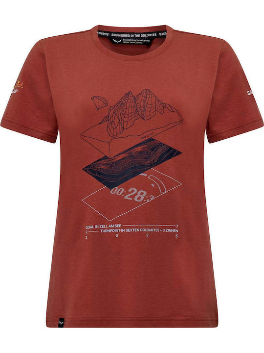 Xalps Tricou Damă Uscare Rapidă Roșu