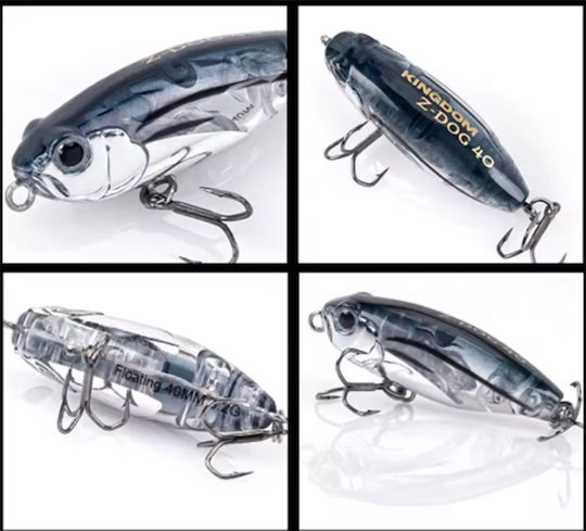 Kingdom Z-Topwater Walking Dog Pencil Künstliche Köder 4cm/3,2g 001 Set 3 Stück