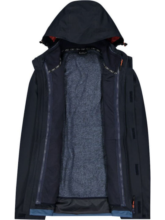 3 în 1 Geacă De Iarnă Waterproof Albastru Marin