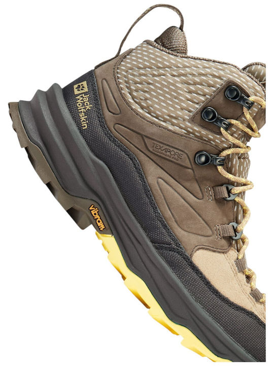 Jack Wolfskin Ghete de drumeție pentru femei Impermeabile Bej