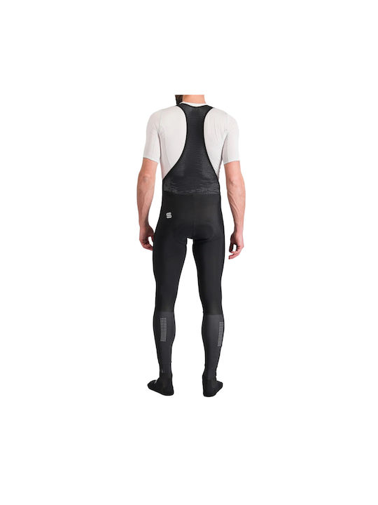 Sportful Pantaloni De Ciclism Pentru Bărbați Cu Bretele Impermeabili Negri