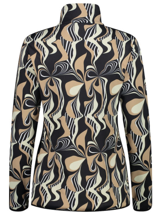 Fleece Cardigan Pentru Femei Cu Fermuar În Culoare Neagră