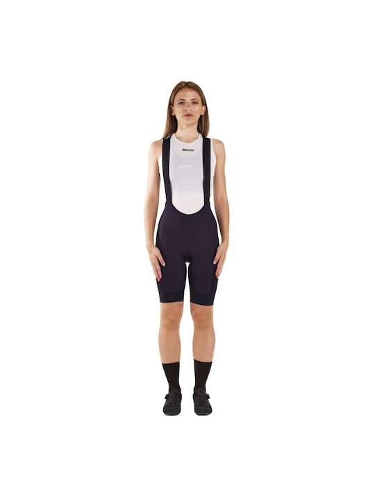 Santini Pantaloni De Ciclism Pentru Femei Cu Bretele Negri