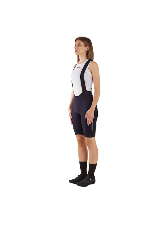 Santini Pantaloni De Ciclism Pentru Femei Cu Bretele Negri