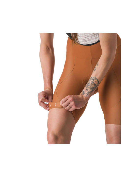 Castelli Pantaloni De Ciclism Pentru Femei Cu Bretele Maro