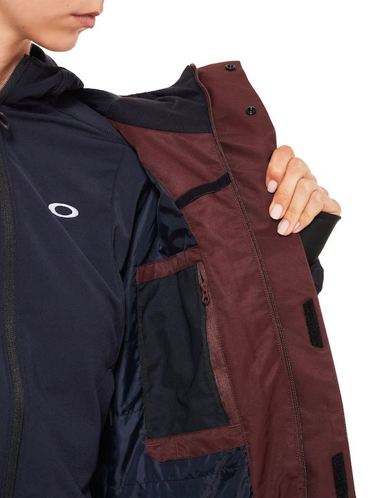 Oakley Jachetă izolată FOA500472-9B2 pentru femei pentru ski & snowboard Burgundy