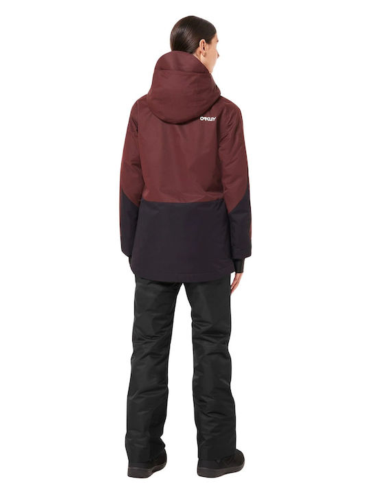 Oakley Jachetă izolată FOA500472-9B2 pentru femei pentru ski & snowboard Burgundy